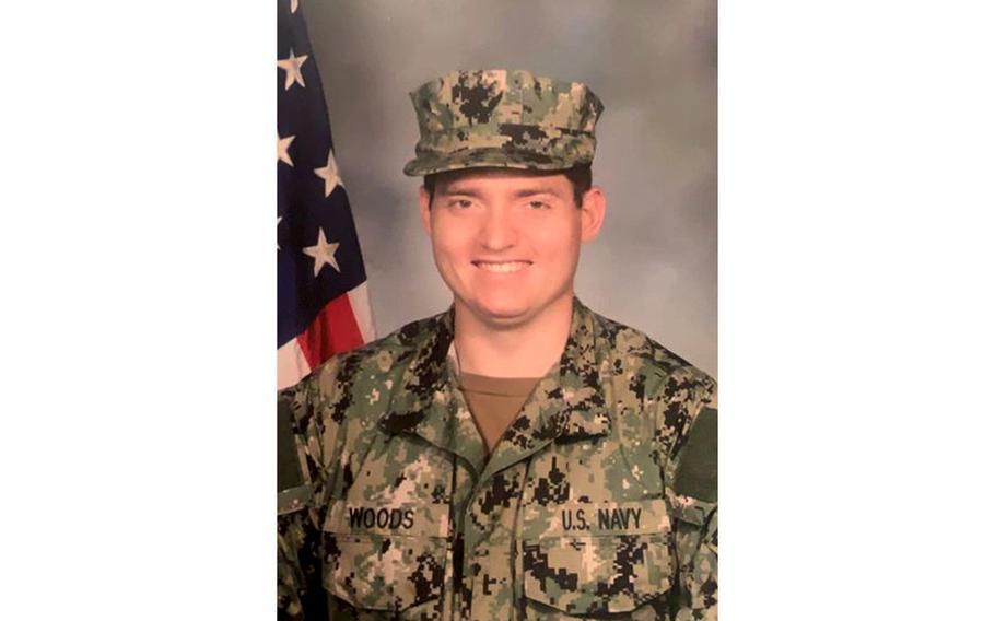 Petty Officer 3rd Class Nicholas Woods, a sailor assigned to the cruiser USS Leyte Gulf, died Aug. 18, 2022, aboard the ship at sea, the Navy announced Aug. 20.