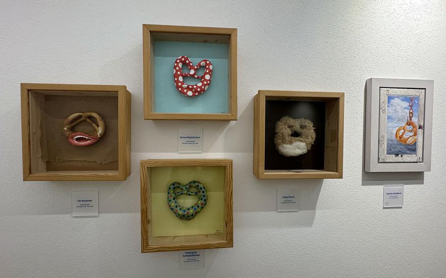 five pretzel paintings