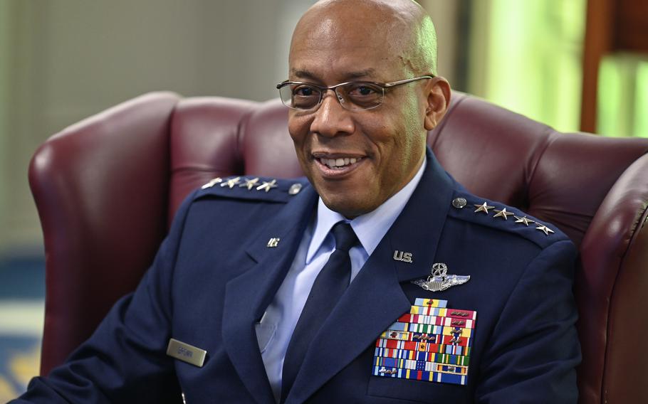 Air Force Gen. CQ Brown pictured May 11, 2022. 
