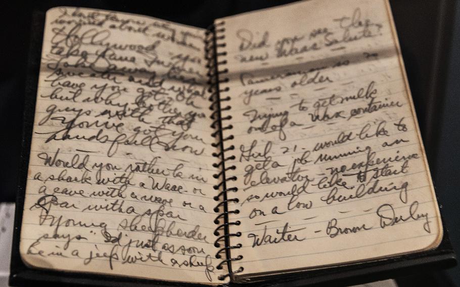 Bob Hope's 1944 tour diary.