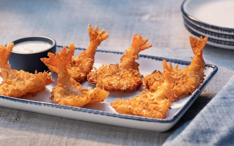 Red Lobster is offering select appetizers and desserts for free in honor of Veterans Day, including the Parrot Isle Jumbo Coconut Shrimp.