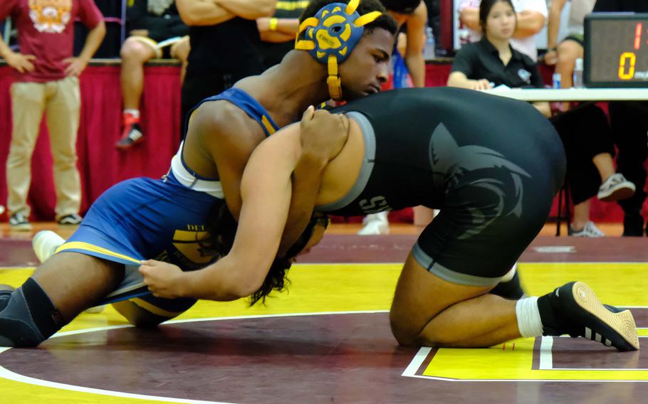 Guam High's Noah Harris finished third at 170 pounds in Saturday's All-Island wrestling finals.