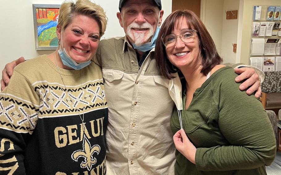 From left, Molly Jones, John Cunningham and Kristi Hadfield. In 2016, Hadfield, a paramedic, saved Cunningham’s life while he was having a heart attack. Six years later, she donated her kidney to Cunningham’s daughter, Molly Jones. 
