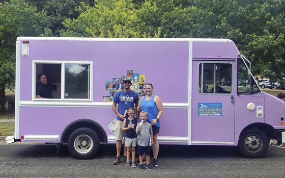 An ice cream truck at Whiteman Air Force Base, Mo., is helping military families beat the summer heat. 