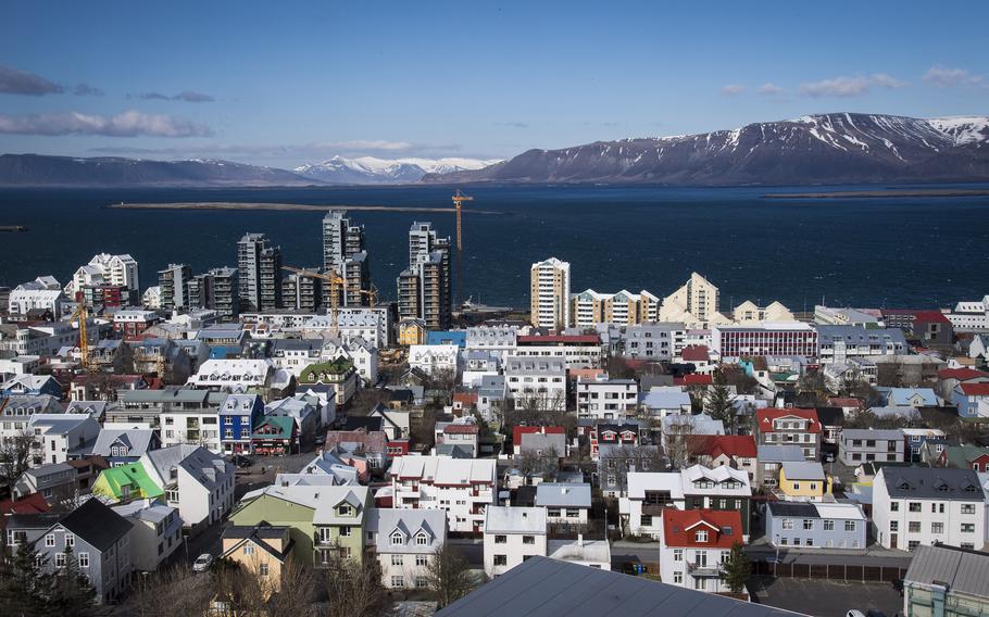 A view of downtown Reykjavik in Iceland.