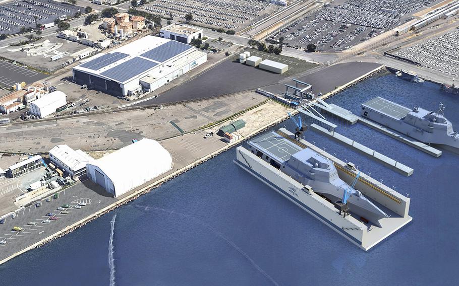 Austal USA has opened a waterfront ship yard in National City along San Diego Bay.
