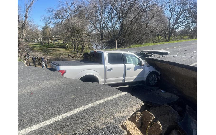 Three vehicles have fallen into the sinkhole in San Joaquin in the past two weeks.