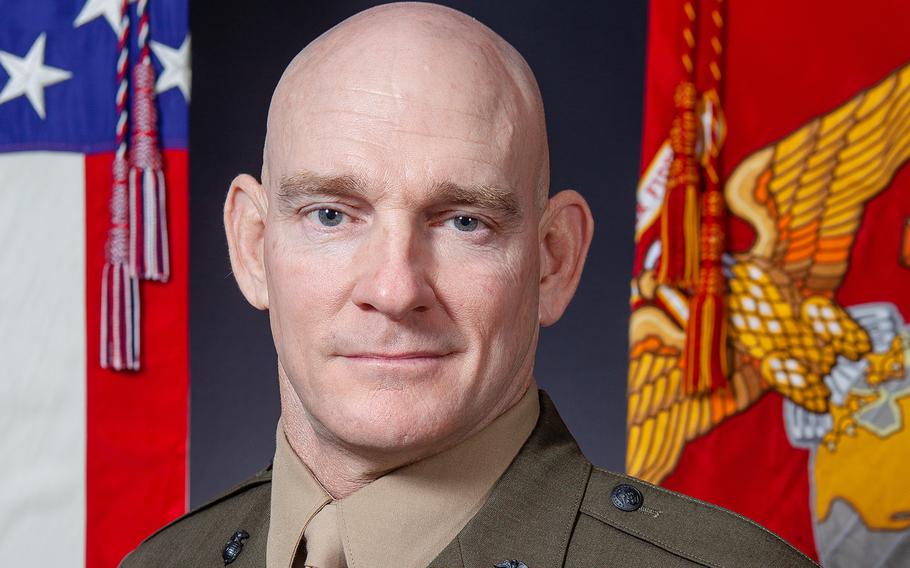 The official photo of the 19th Sergeant Major of the Marine Corps, Sgt. Maj. Troy E. Black.