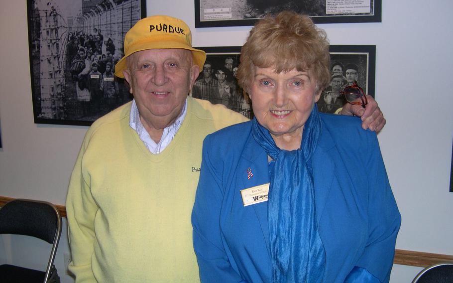 Mickey Kor, shown here with wife Eva Kor, died Tuesday, Oct. 19, 2021. Both Mickey and Eva, who died in 2019, are Holocaust survivors.