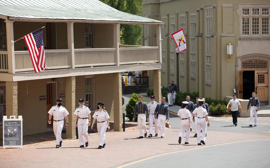 Cadets at VMI in May.