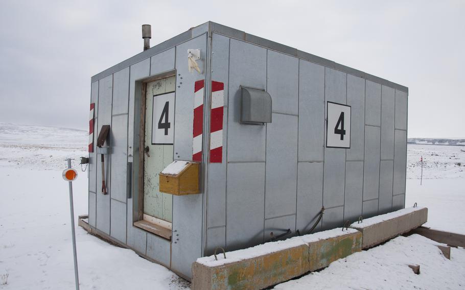 Storm shelters line the roads between the main base at Thule and the satellite sites a few miles away. Each has two beds, bedding, a foot locker with food, a propane heater and a direct line to the base operator to call rescue services. Winds and blowing snow can arrive with little warning, reducing visibility to zero.
