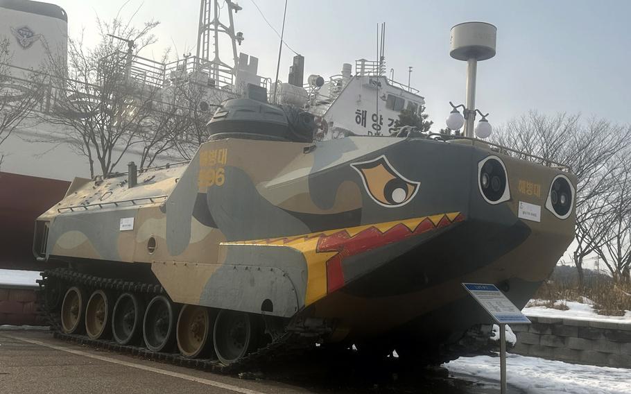 Jinpo Maritime Theme Park in Gunsan, South Korea, features an extensive collection of decommissioned military vehicles, including planes, helicopters, tanks and ships. 