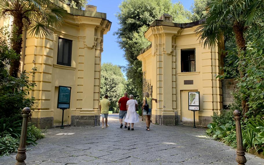 Porta di Mezzo at Real Bosco di Capodimonte leads visitors into the park's vast gardens, walkways, trails, picnic spots and historical buildings. 