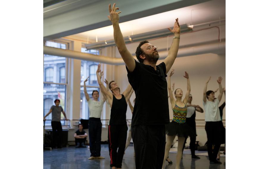 Alexei Ratmansky in rehearsal with dancers of the American Ballet Theatre. 