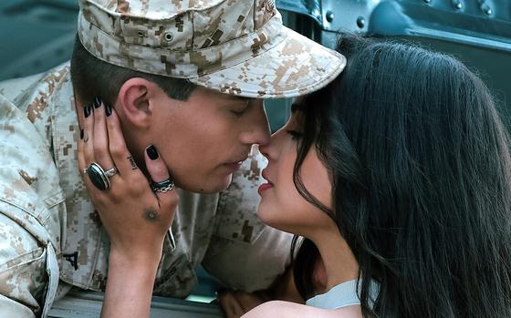 The Netflix Original “Purple Hearts” was partially filmed at Marine Corps Base Camp Pendleton and at other spots in California. The 122-minute movie tells the story of Cassie Salazar and Luke Morrow, opposites paired in a phony marriage of convenience. 