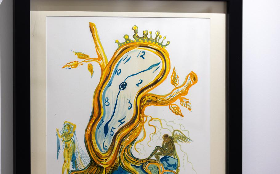 A photo of one of Salvador Dalí’s “melting clocks.” 