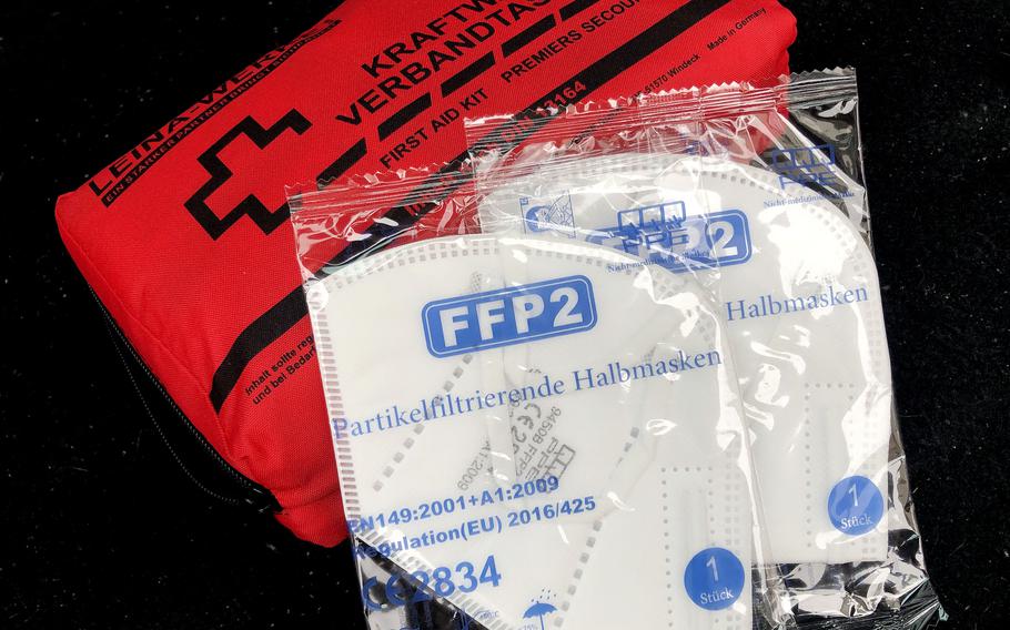 In Germany, medical-grade face masks are now a mandatory part of first-aid kits for all drivers of cars, trucks and buses.
