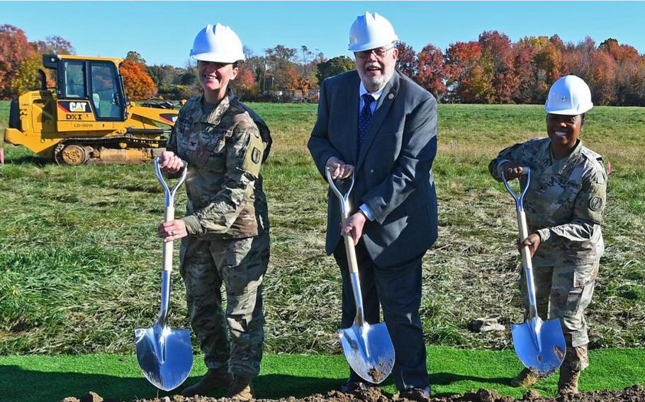 The Maryland Army National Guard broke ground on Nov. 3 on a new $35.5 million facility at the Havre de Grace Military Reservation.
