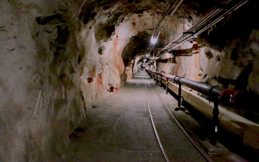 A tunnel inside the Red Hill Underground Fuel Storage Facility is seen in Pearl Harbor, Hawaii, on Jan. 26, 2018. President Joe Biden on Friday, Feb. 18, 2022, signed into law a stopgap funding bill to avert a federal shutdown that also provided the Pentagon some $350 million to bolster its response to a contaminated drinking water emergency that resulted from a fuel leak at the Red Hill facility.