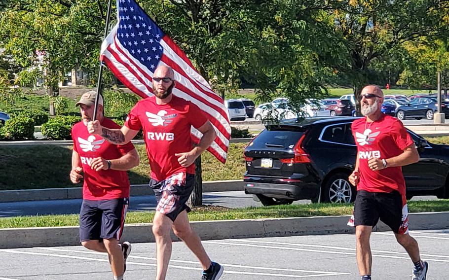 Team Red White & Blue’s Old Glory Relay started at Ground Zero on the 20th anniversary of 9/11 and will end on Veterans Day, Nov. 11, at the Mercedes-Benz Stadium in Atlanta.