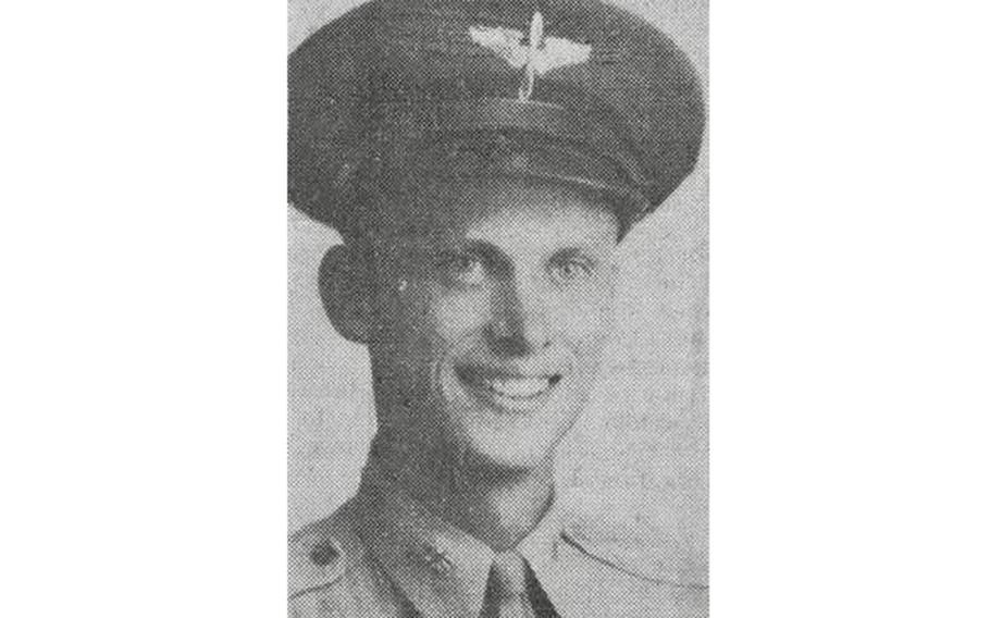 An undated photo of  Army Air Forces 2nd Lt. Wayne Dyer, who died in combat on May 29, 1944, during World War II. Dyer was buried Monday, April 10, 2023, at Central Texas State Veterans Cemetery in Killeen, Texas. Defense POW/MIA Accounting Agency identified Dyer’s remains in September.