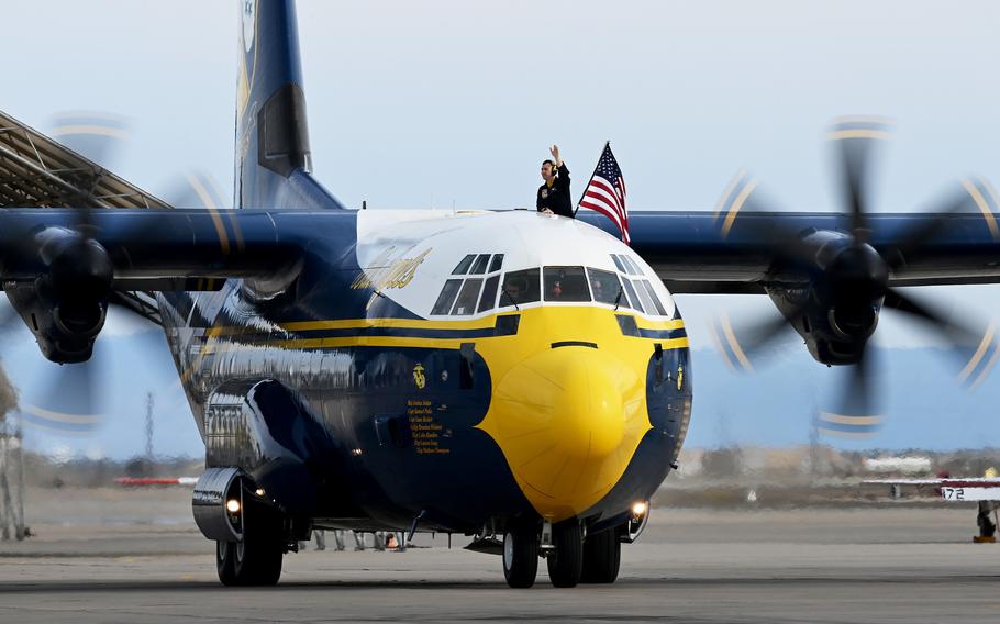 The Navy Blue Angels conduct winter training at Naval Air Facility El Centro.