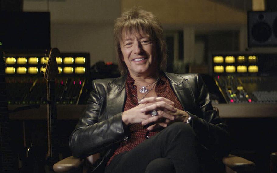 Richie Sambora in a scene from the four-part docuseries “Thank You, Good Night: The Bon Jovi Story,” premiering Friday. Sambora quit the Bon Jovi band 10 years ago but not because of a falling out with lead singer Jon. 