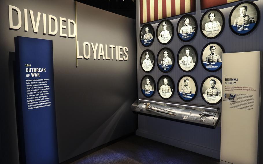 A Civil War exhibit at the National Museum of the United States Army on its reopening day, June 14, 2021.