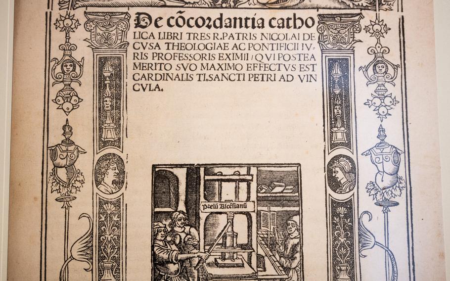 The title page of a medieval book.