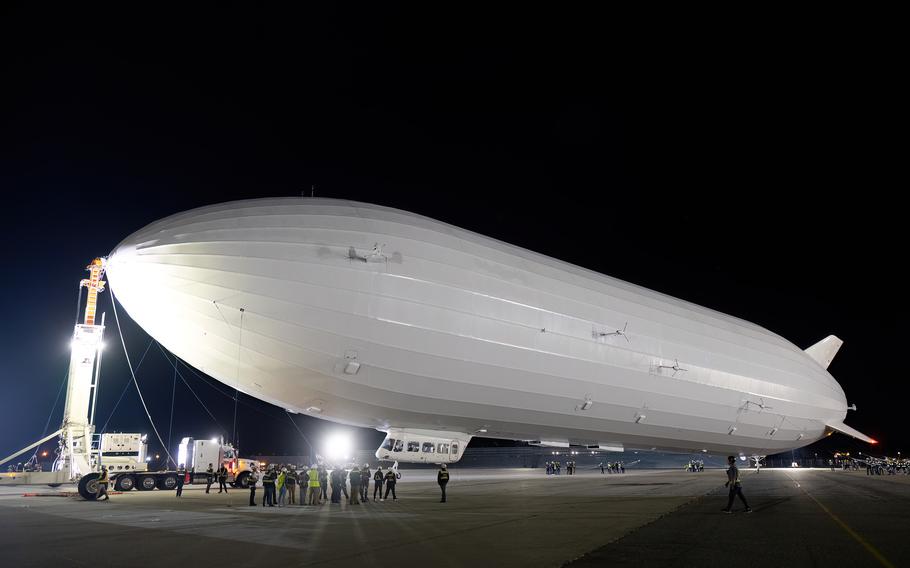 LTA Research’s Pathfinder 1 airship prototype at Moffett Field in Mountain View, Calif., August 2023. 