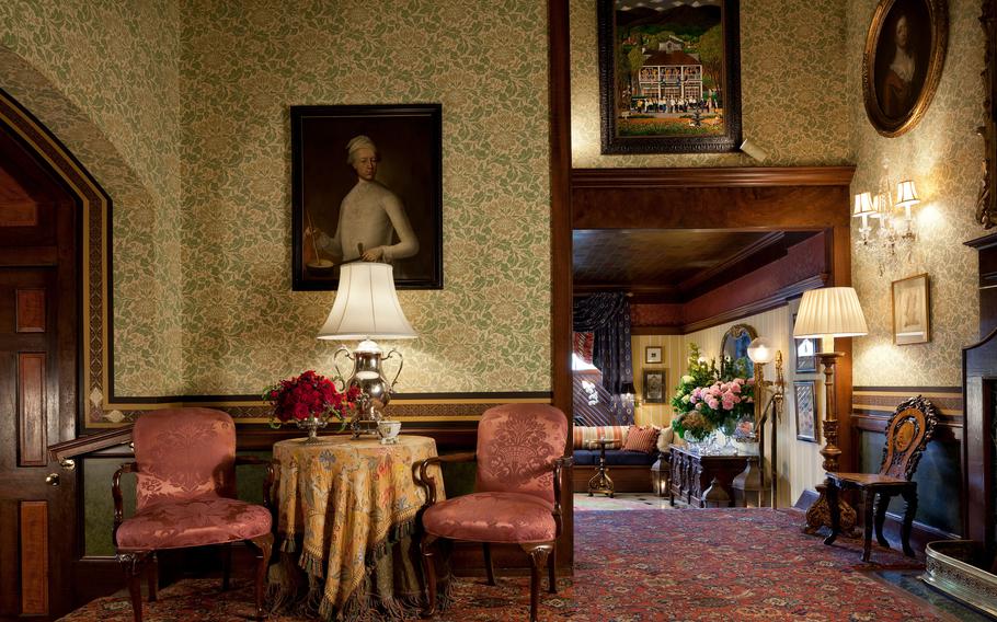 Inside the foyer at The Inn at Little Washington. 