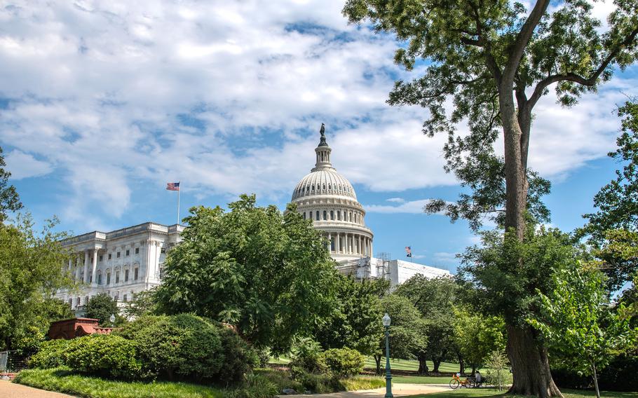 The U.S. Capitol is seen Thursday, July 13, 2023, in Washington, D.C. Several members of congress are planning to make multiple visits to China this fall. Senate Majority Leader Charles E. Schumer and Sen. Mike Crapo hope to lead a bipartisan visit in October.