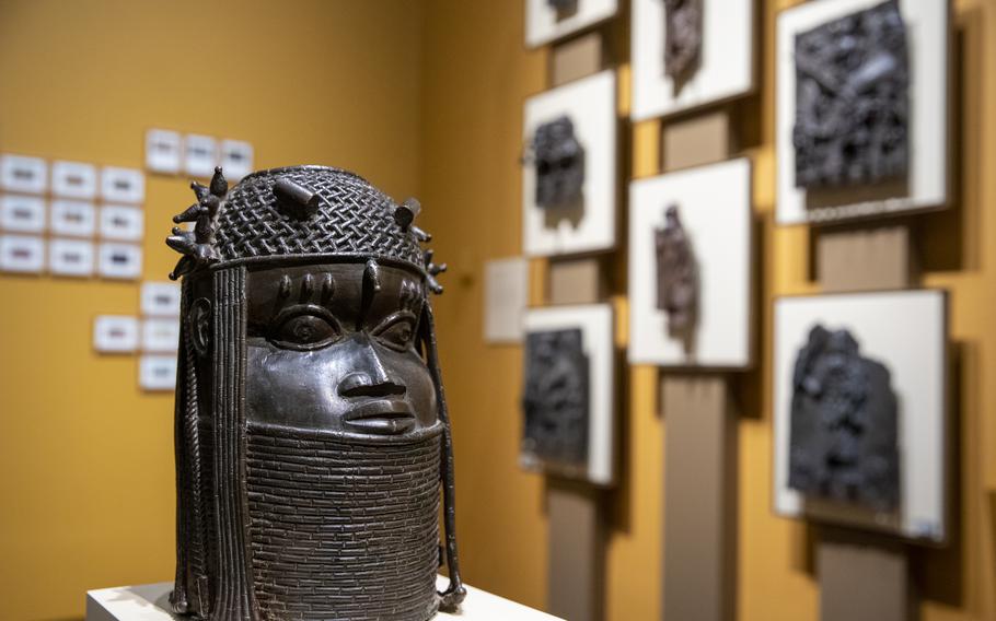 One of the Benin Bronzes at the National Museum of African Art in Washington, D.C. on October 11, 2022.