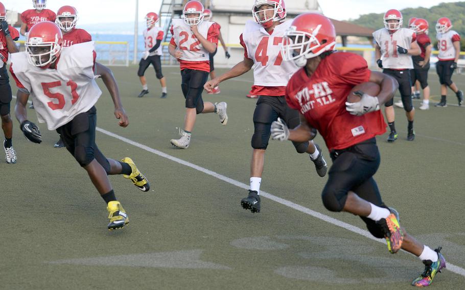 Senior Trey Bennett returns to the backfield for the Red Devils.