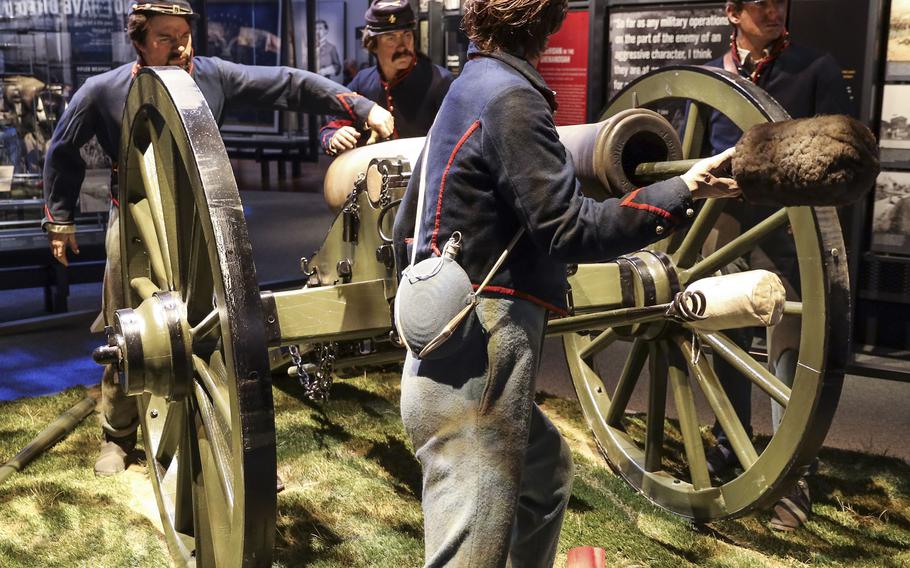 A Civil War exhibit at the National Museum of the United States Army on its reopening day, June 14, 2021.