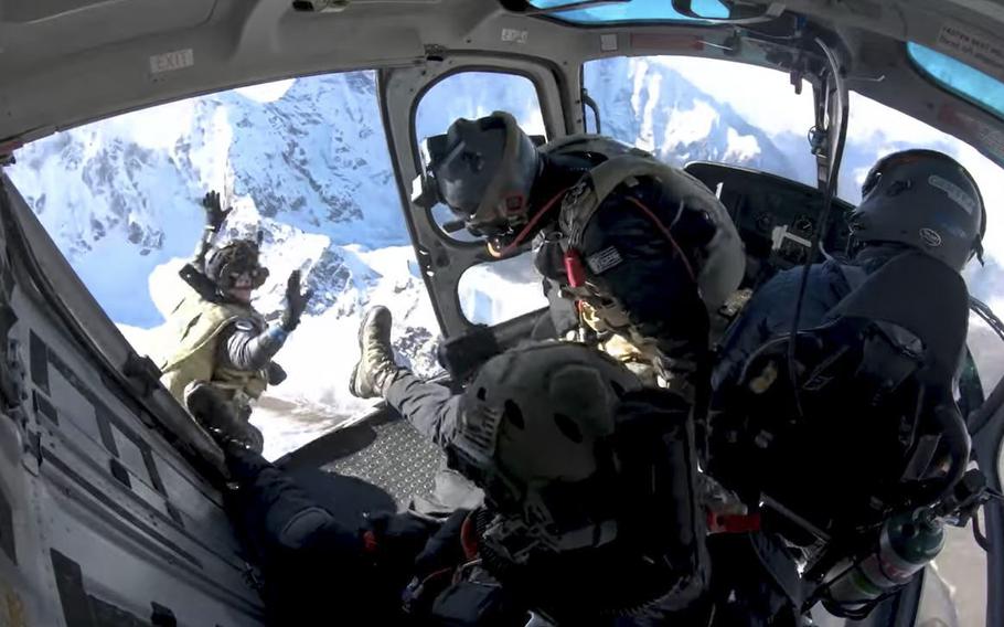 A screen grab shows a scene from a video production by Legacy Expeditions, a veteran-owned extreme expedition company.