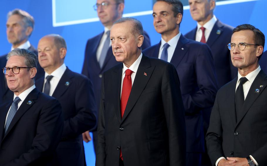 Recep Tayyip Erdogan during the NATO Summit in Washington, DC, on July 10. 