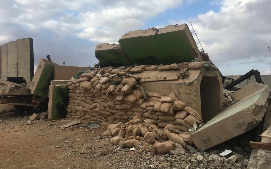 A bunker at Iraq's Al-Asad Air Base protected an army sergeant.  His First Class Andrea Hayden and Major Patrick Silvers during an Iranian missile attack on January 8, 2020.