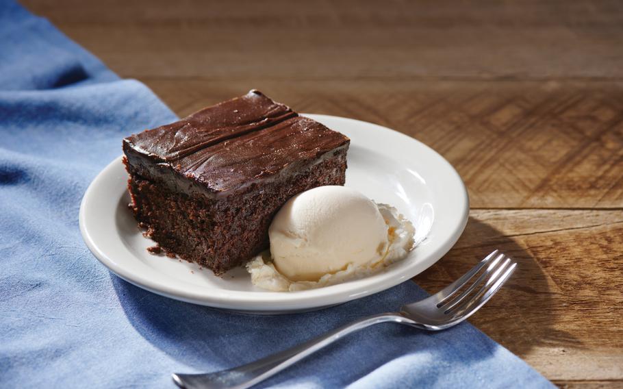 Veterans and service members will be offered a free slice of Double Chocolate Fudge Coca-Cola Cake at Cracker Barrel, with purchase.