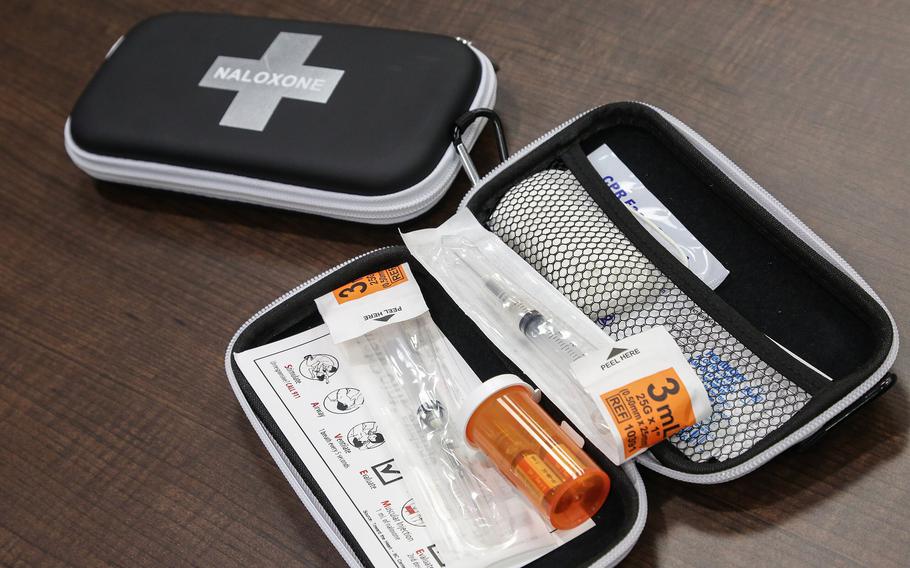 This photo shows a Naloxone kit. The Food and Drug Administration on Monday approved a nasal-spray medication touted as another option to reverse overdoses caused by synthetic opioids, including fentanyl, the drug killing tens of thousands of Americans each year.