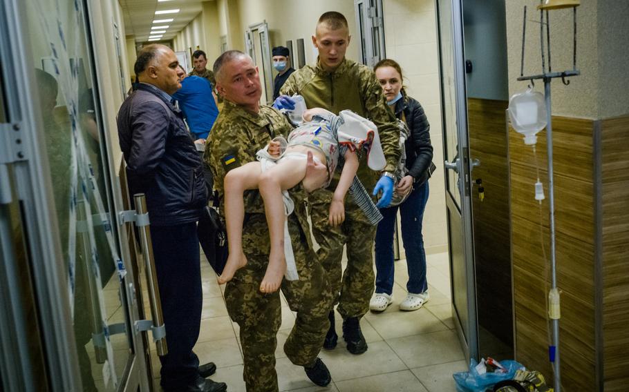 Dozens were injured and at least 50 people died, including five children, in a Russian attack on a train station in Kramatorsk, Ukraine, where evacuation trains were departing on Friday.