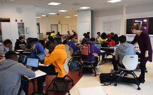 A Department of Defense Education Activity-Europe high school classroom. DODEA school counselors, psychologists and support staff say they do not have enough time or resources to help a growing number of students with mental health issues, according to a new Government Accountability Office report.
