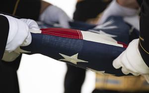Soldiers from the U.S. Army Band, “Pershing’s Own,” and the 3d U.S. Infantry Regiment (The Old Guard) conduct full military funeral honors with escort for U.S. Army retired Col. Rose Marie Edinger in Section 75 of Arlington National Cemetery, Arlington, Virginia, Tuesday, July 22, 2025.

Edinger entered the U.S. Army Nurse Corps in June 1976 and served for 35 years, ending with her assignment as Chief Nurse of Critical Care at Walter Reed Army Medical Center. She saw action while assigned to the 47th Combat Support Hospital during the Persian Gulf War in 1991. Her military awards include the Legion of Merit w/ 1 OLC and the Bronze Star.

Edinger’s husband, U.S. Army retired Lt. Col. Timothy Edinger, received the U.S. flag from her funeral service. They were married for 42 years.

(U.S. Army photo by Elizabeth Fraser / Arlington National Cemetery / released)
