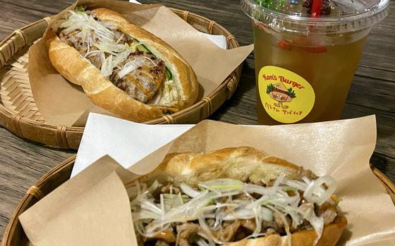 Despite the name, Kon's Burger on Okinawa specializes in the bahn mi, a popular Vietnamese sandwich. 