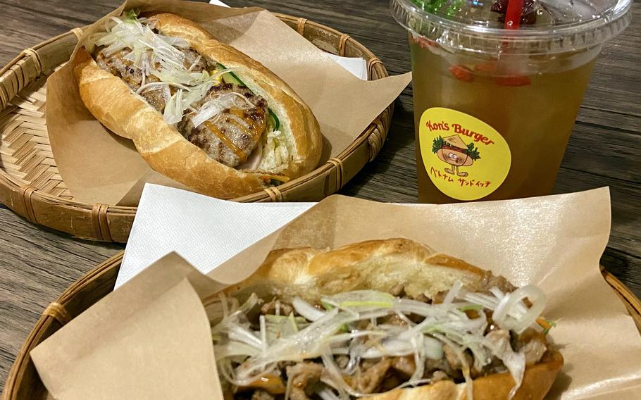 Despite the name, Kon’s Burger on Okinawa specializes in the banh mi, a popular Vietnamese sandwich. 