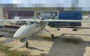 An Iranian Qods Mohajer-6 drone, posted on Twitter by the  Ukrainian Defense Ministry Oct. 3, 2022. Ukrainian officials said the drone was launched to coordinate an attack on Odesa.