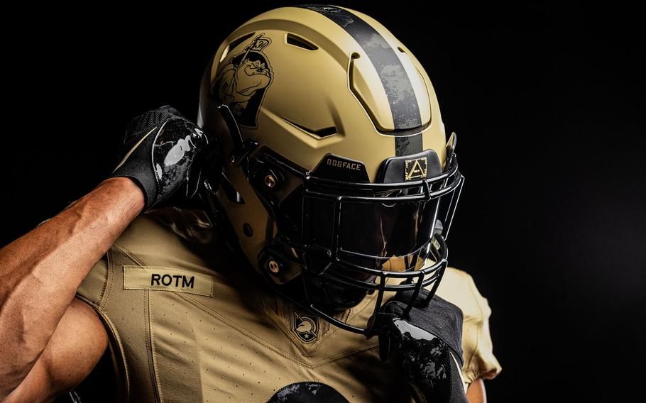 The Black Knights’ uniforms are inspired by the 20th anniversary of the 3rd Infantry Division’s participation in the opening phase of Operation Iraqi Freedom.