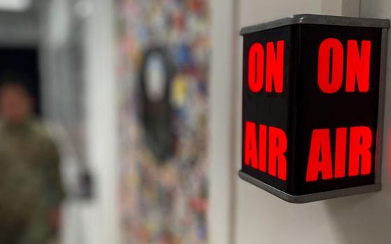 An On Air light is seen at an AFN station.