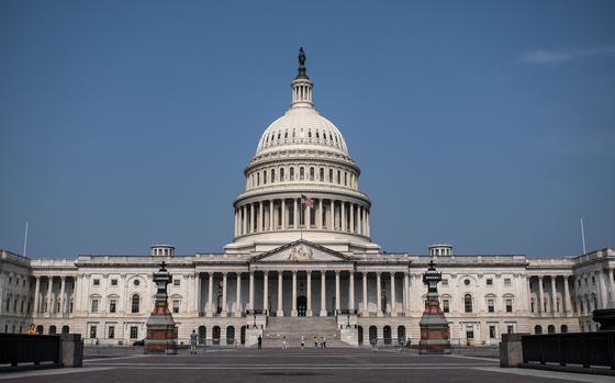 The U.S. Capitol is seen in Washington, D.C., on June 30, 2023. The Senate voted on Wednesday, July 26, to include legislation offering members of the military new protections from debt collectors.