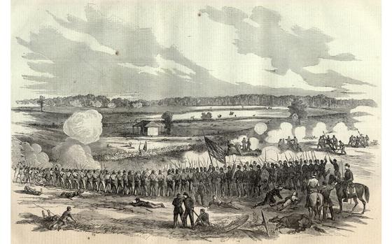 An image of the Battle of Perryville as seen in Harper’s Weekly Nov. 1, 1862 issue. The Civil War battle was fought in Kentucky.